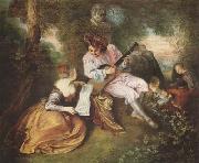 Jean-Antoine Watteau Scale of Love (mk08) oil painting on canvas